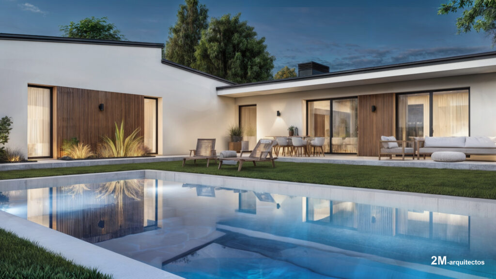 Viviendas de obra nueva en promoción ZOE18 con piscina privada y diseño contemporáneo